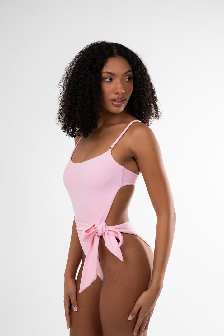 THE KAHLI Thong bodysuit in BLACK AND PINK (limited collection